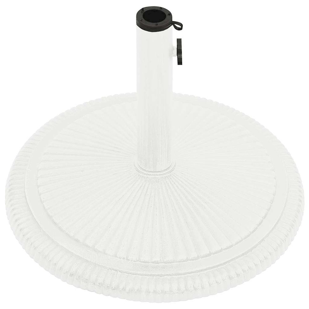 Umbrella Base White Cast iron Standard size for medium umbrellas. Picture 6