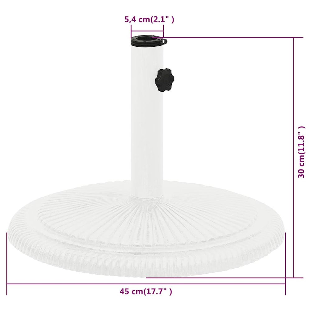Umbrella Base White Cast iron Standard size for medium umbrellas. Picture 10