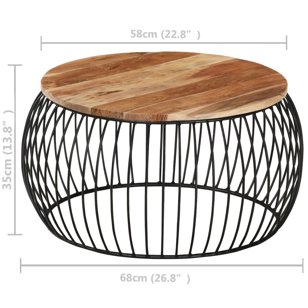 Coffee Table Varies Solid Acacia wood, Iron Medium Durable. Picture 7