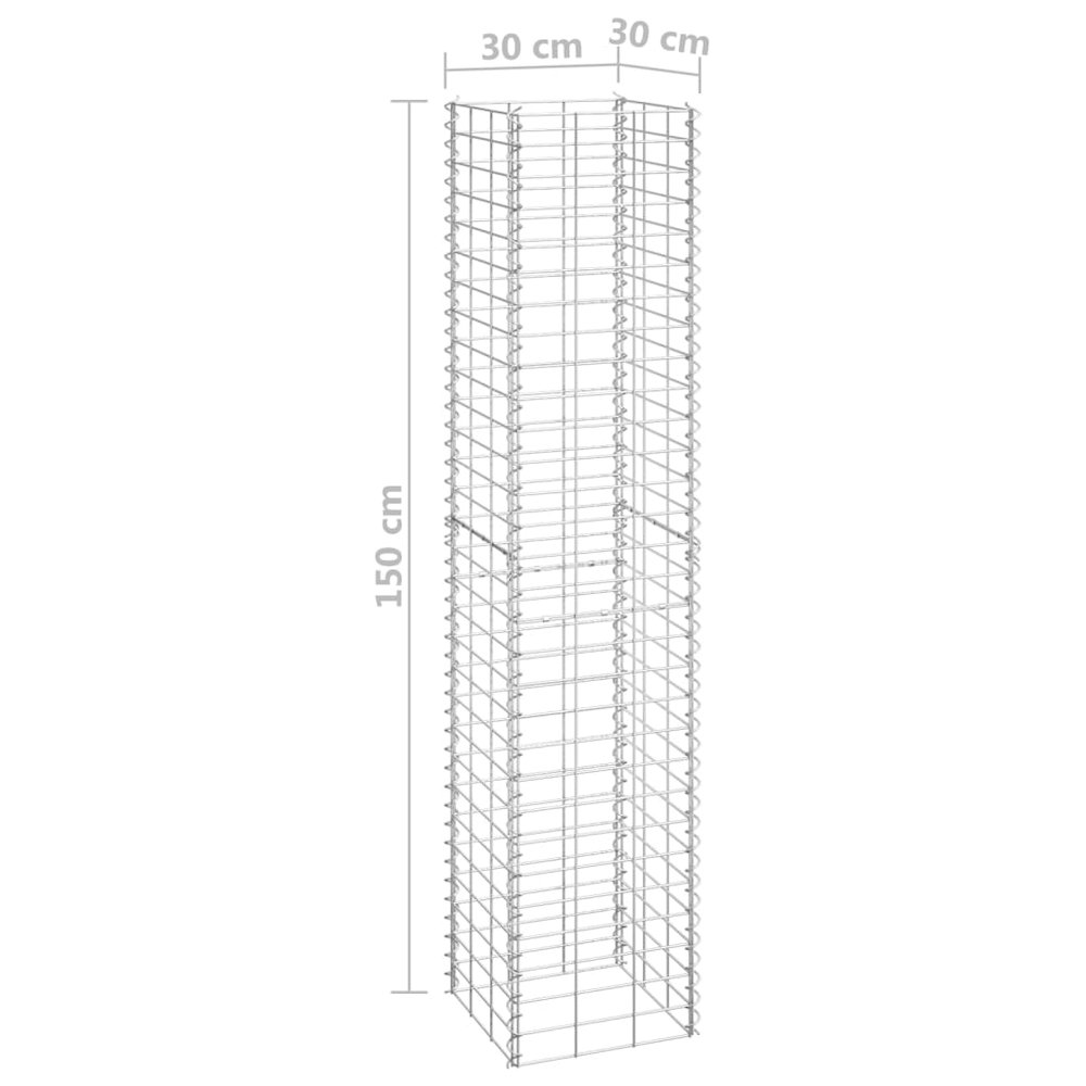 Gabion Raised Bed Silver Iron Extra Tall Gabion Raised Bed. Picture 6
