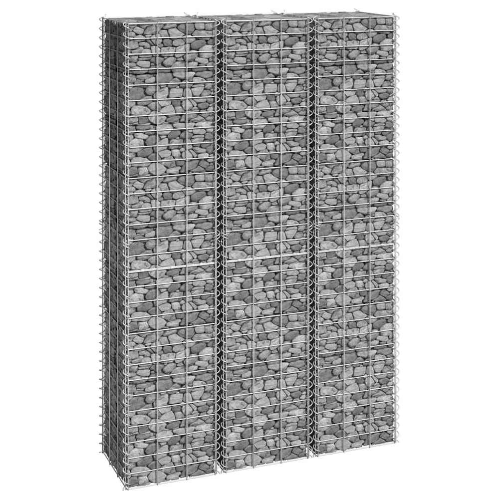 Gabion Raised Bed Silver Iron Extra Tall Gabion Raised Bed. Picture 1