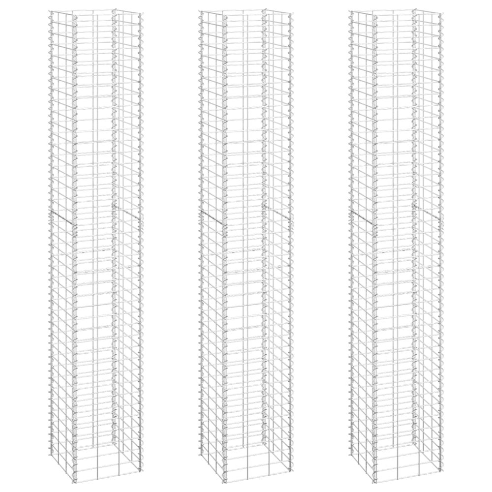 Gabion Raised Bed Silver Rust-proof and weather-proof iron Large. Picture 2