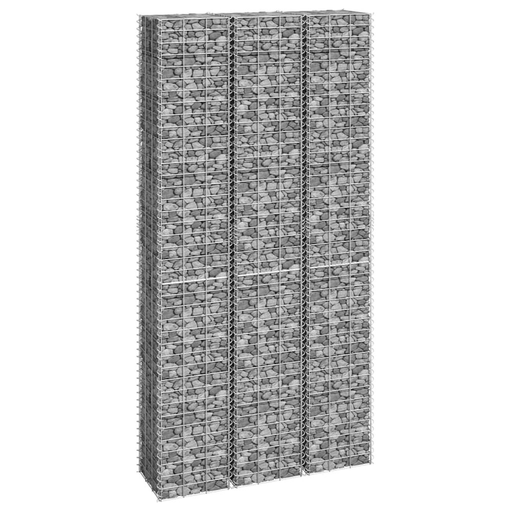 Gabion Raised Bed Silver Rust-proof and weather-proof iron Large. Picture 1