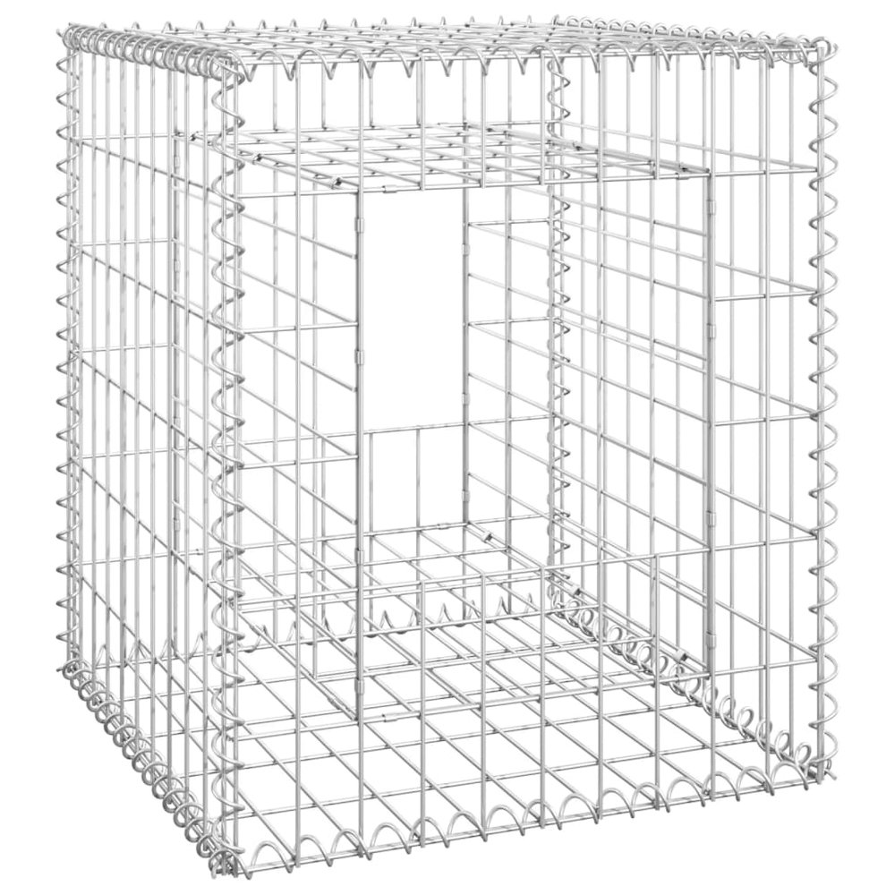 vidaXL Gabion Basket Post 19.7"x19.7"x23.6" Iron. Picture 2