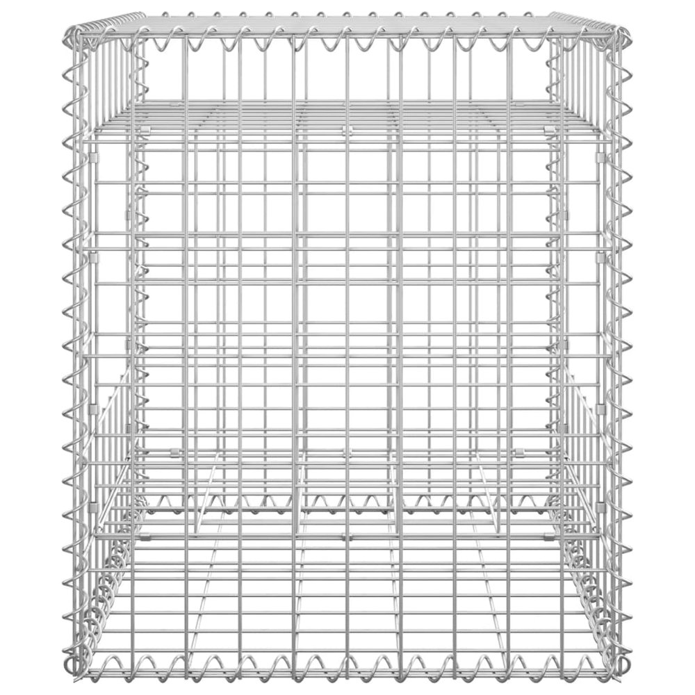 vidaXL Gabion Basket Post 19.7"x19.7"x23.6" Iron. Picture 4