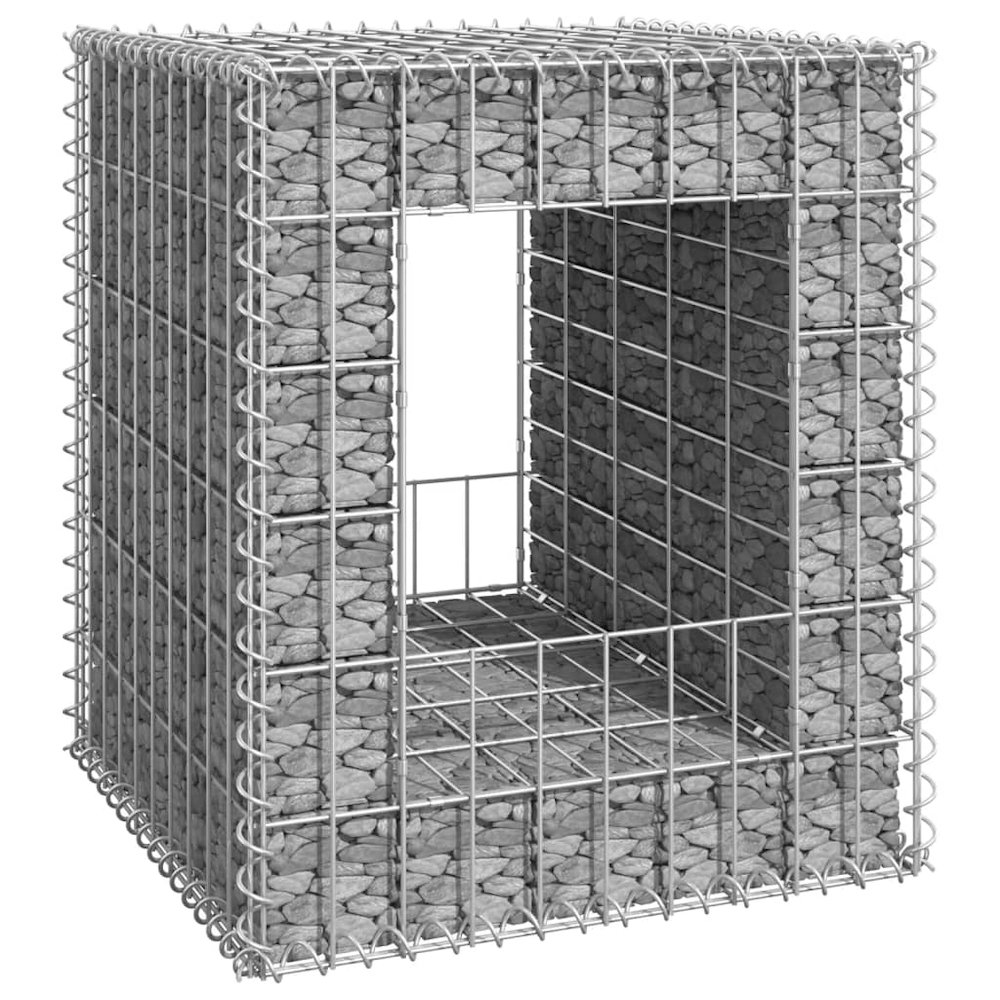 vidaXL Gabion Basket Post 19.7"x19.7"x23.6" Iron. Picture 1