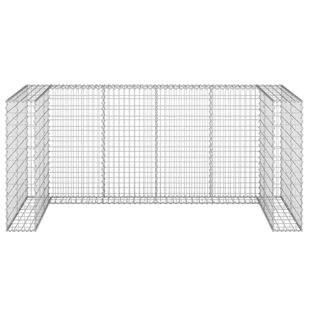 Gabion Wall for Garbage Bins Galvanized Steel 100"x39.4"x43.3". Picture 3