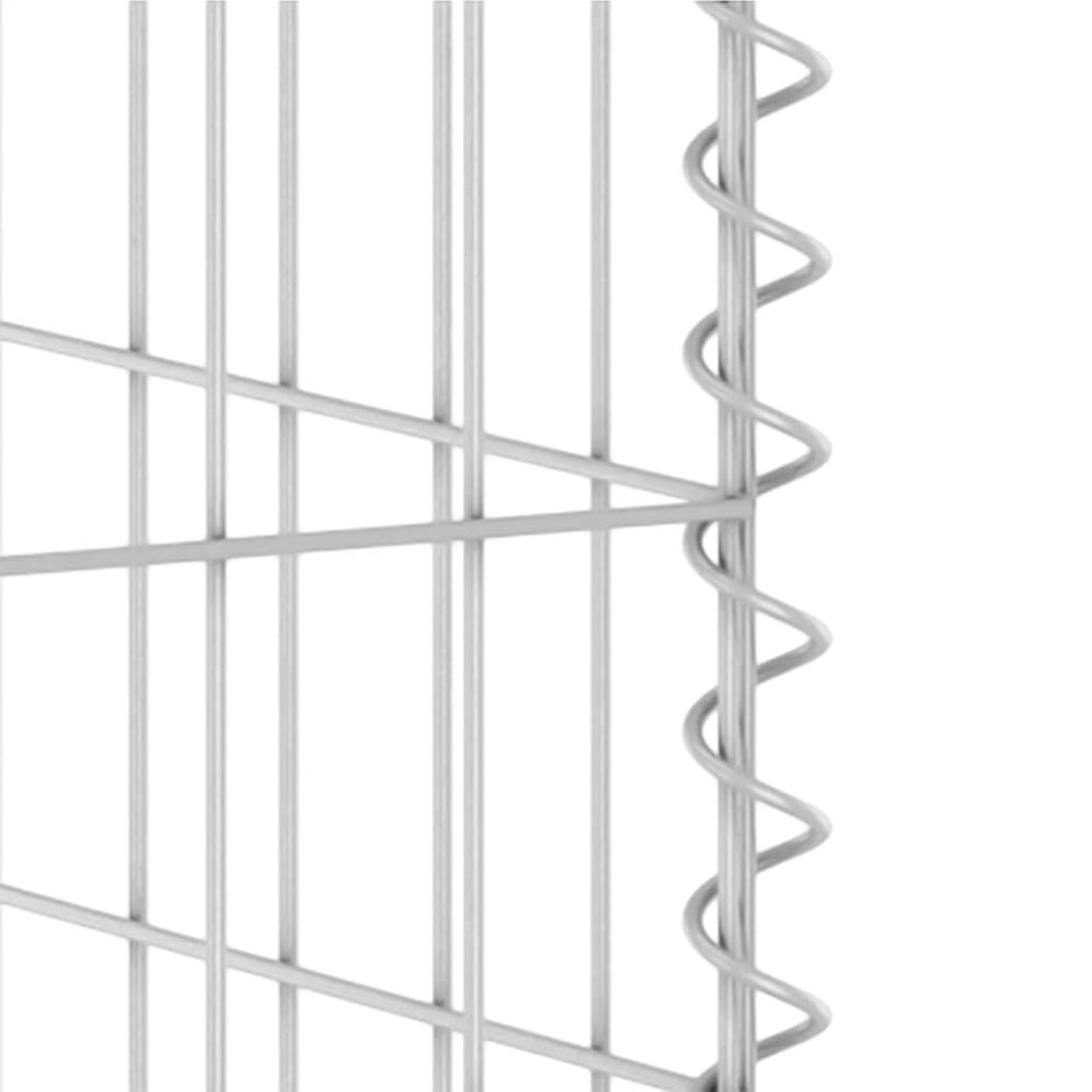 Gabion Wall for Garbage Bins Galvanized Steel 100"x39.4"x43.3". Picture 7