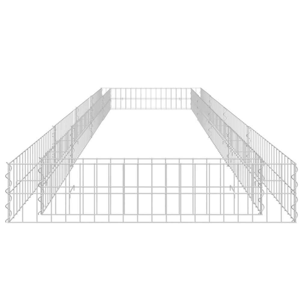 Gabion Raised Bed Silver Galvanized Steel Large. Picture 4