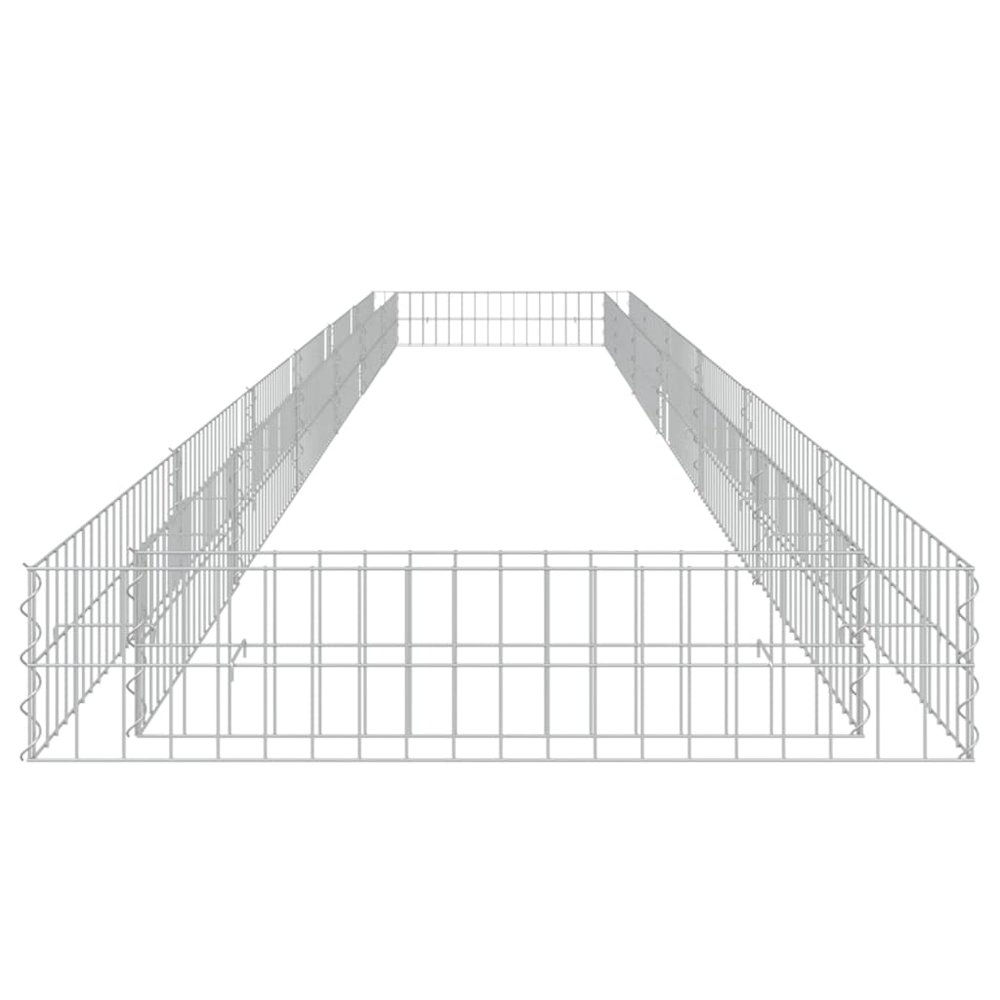 Gabion Raised Bed Silver Galvanized Steel Extra Large. Picture 4