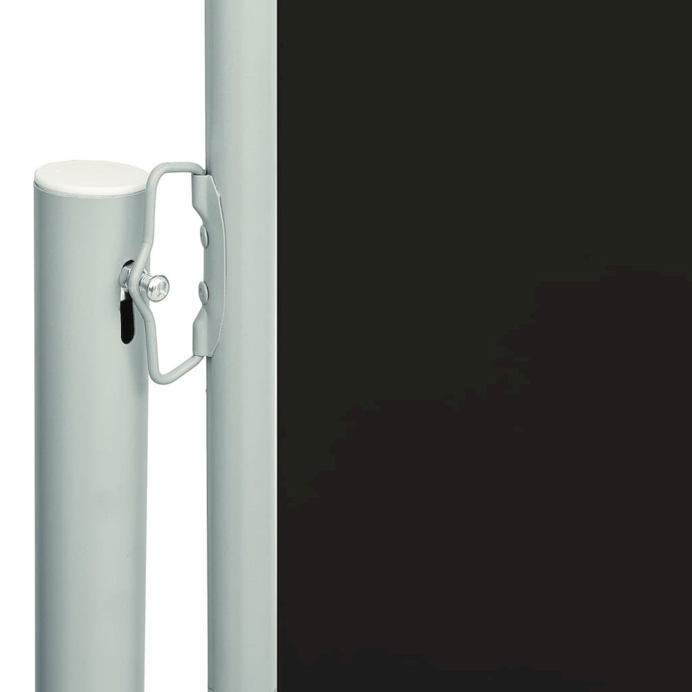 Side Awning Black Polyester with PU coating, Powder-coated Steel. Picture 3