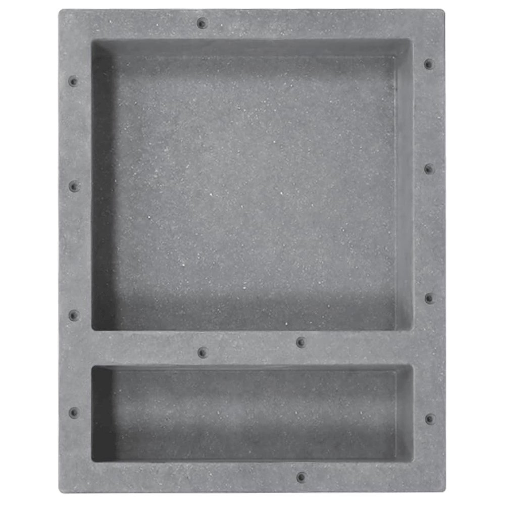 Shower Niche with 2 Compartments Matt Gray 16.1"x20.1"x3.9". Picture 2