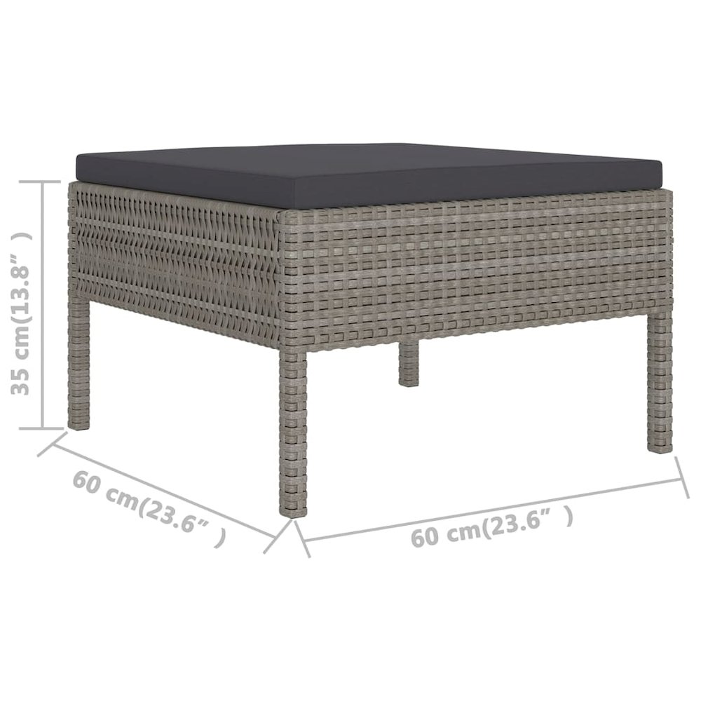 Garden Lounge Set Gray. Picture 6