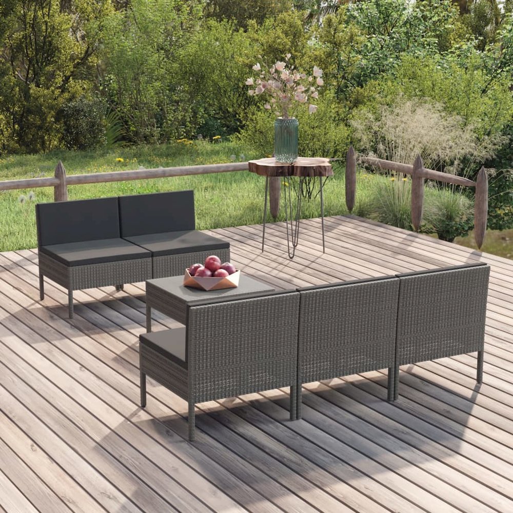 Garden Lounge Set Gray. Picture 1
