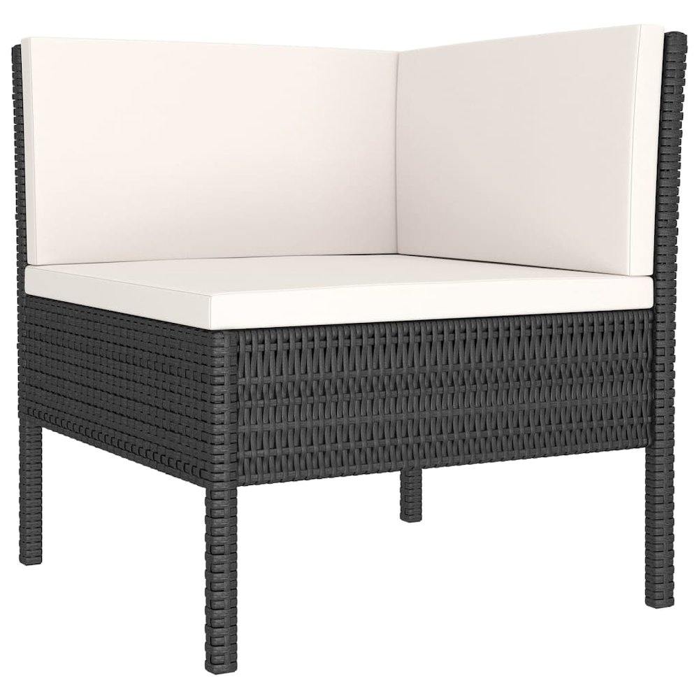 Garden Lounge Set Black, Cream white. Picture 3