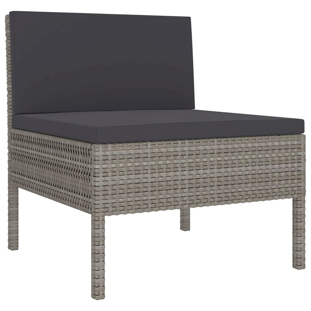 Garden Lounge Set Grey PE rattan Medium Modular. Picture 3