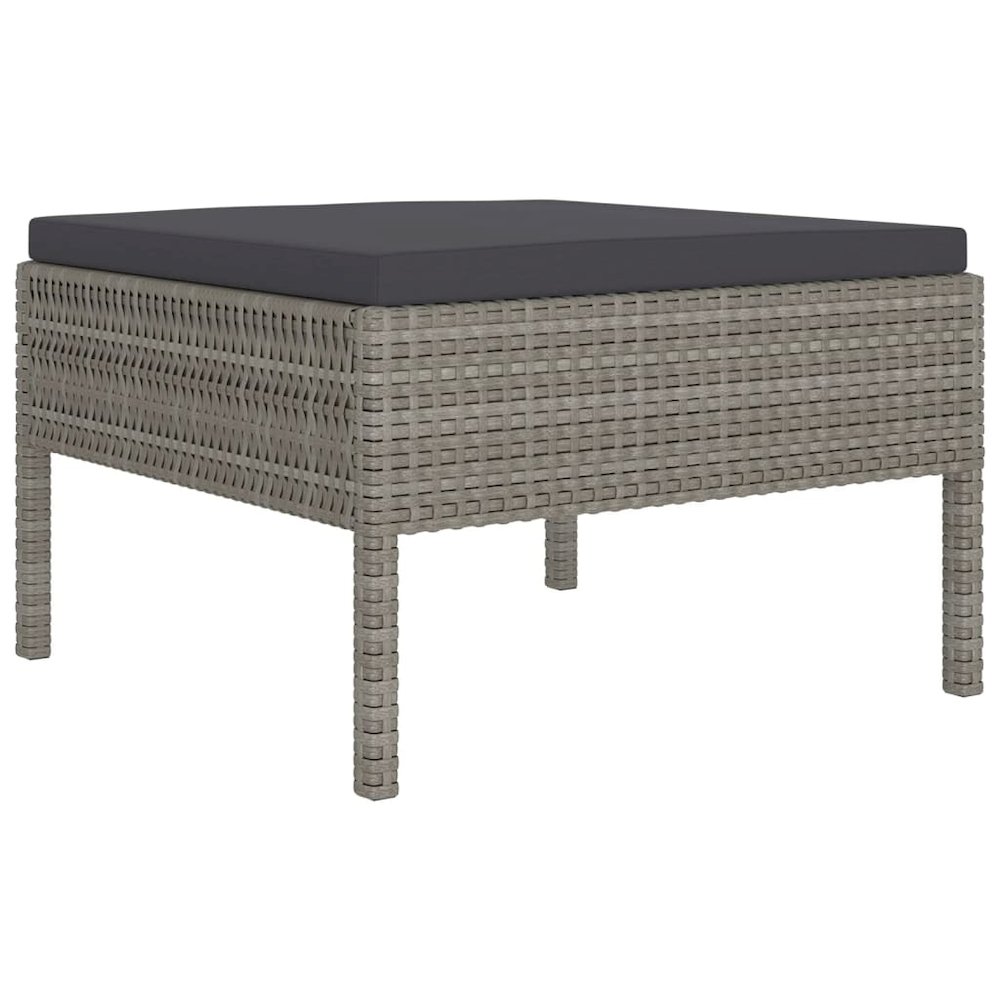 Garden Lounge Set Grey PE rattan Medium Modular. Picture 4