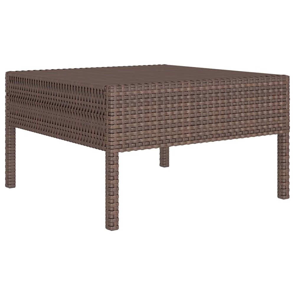 Garden Lounge Set Brown Poly Rattan 12 Piece Set Modular. Picture 4