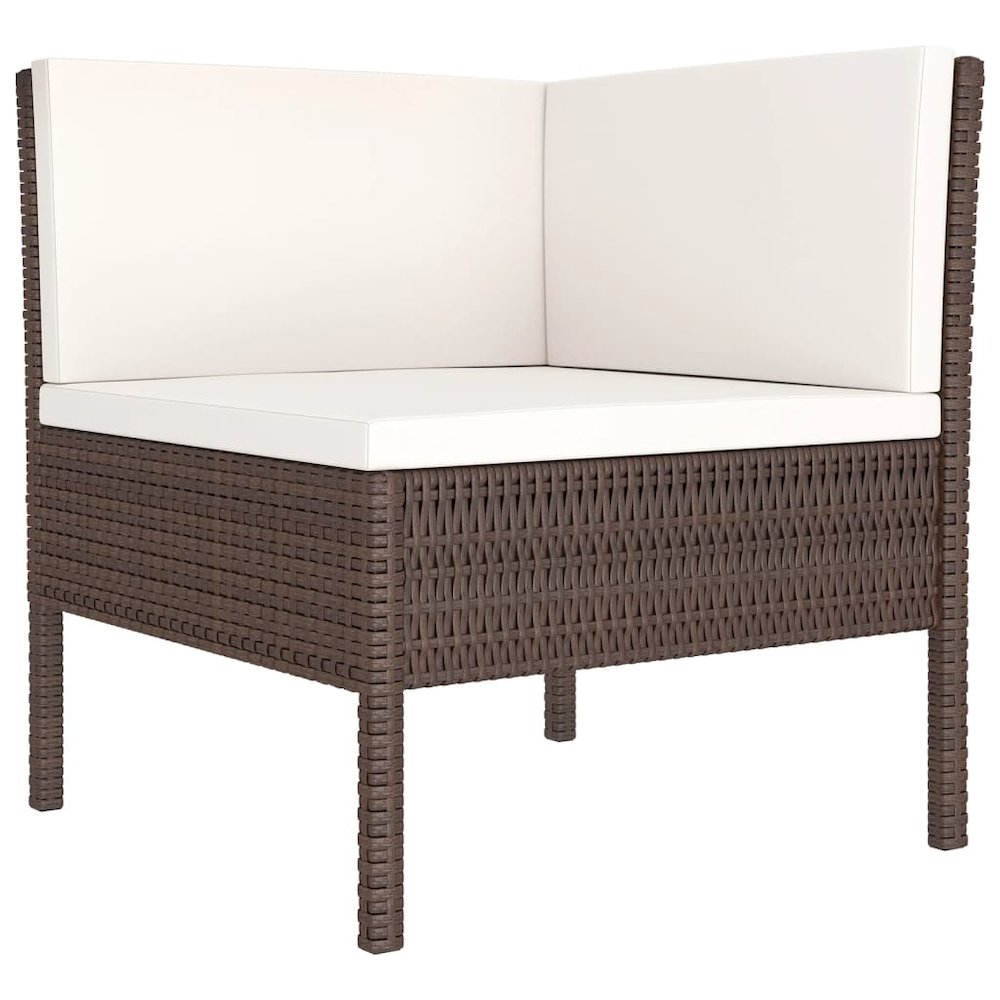 Garden Lounge Set Brown Poly Rattan 12 Piece Set Modular. Picture 5