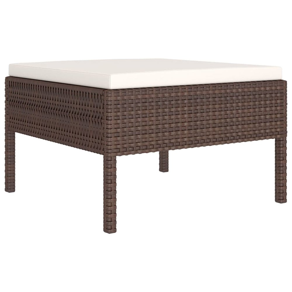 Garden Lounge Set Brown PE rattan Multiple pieces. Picture 3