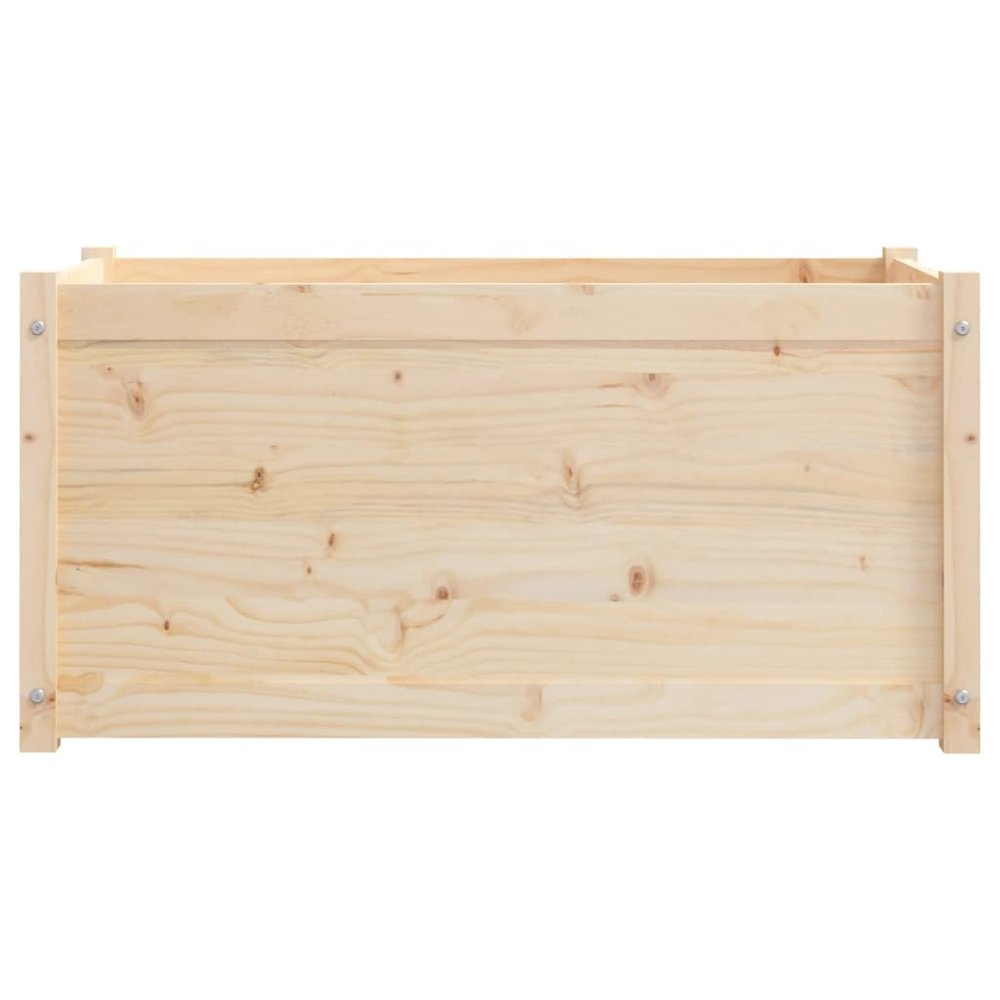 Garden Planter Set of 2 Brown Solid pinewood Medium Durable. Picture 6
