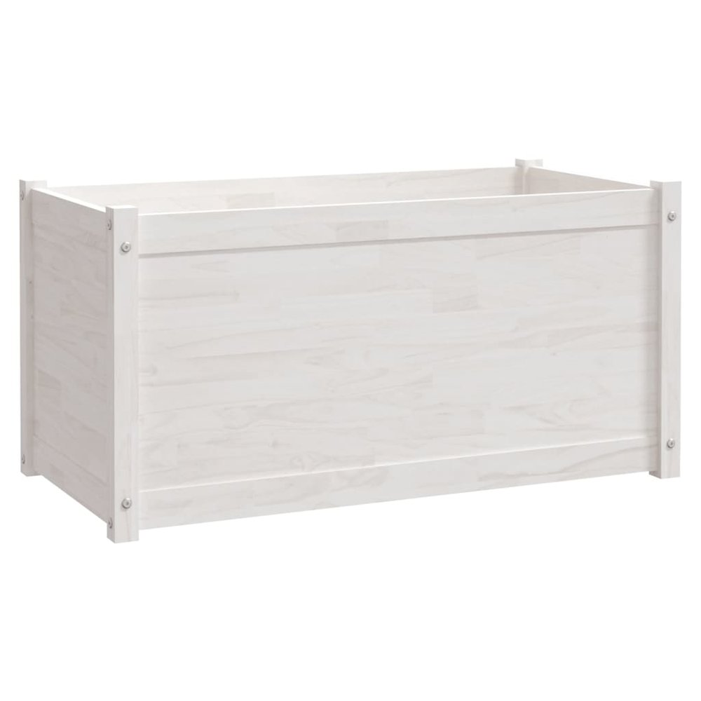 Garden Planter White Solid pinewood Medium Garden Planter. Picture 2