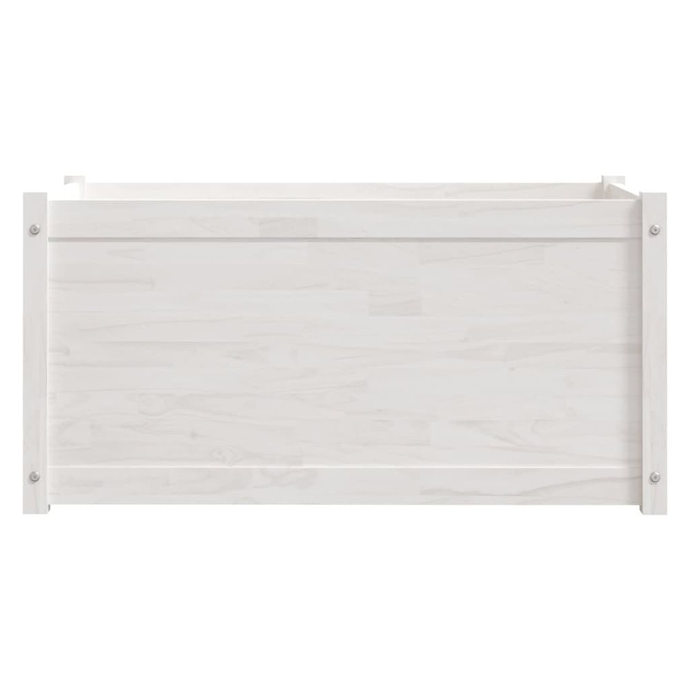 Garden Planter White Solid pinewood Medium Garden Planter. Picture 4