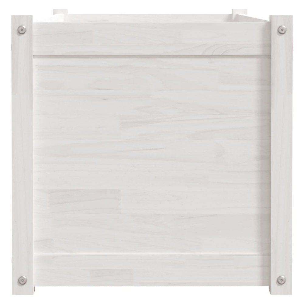 Garden Planter White Solid pinewood Medium Garden Planter. Picture 5