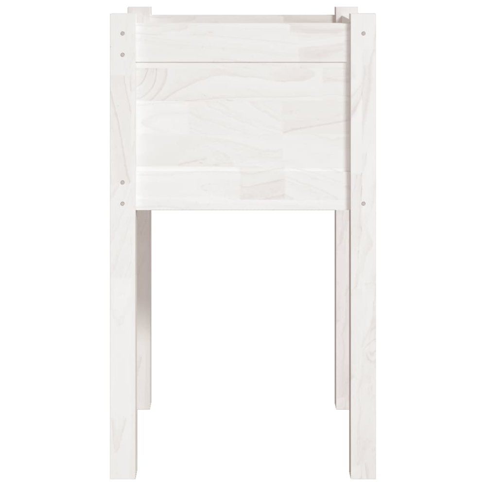 Planter White Solid pinewood Durable Planter Square. Picture 4
