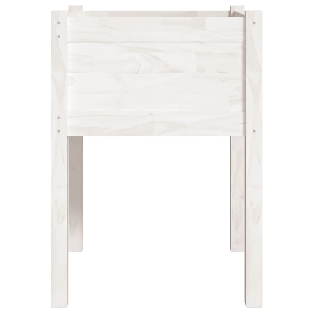 Planter White Solid pinewood Medium Durable Planter Square. Picture 4
