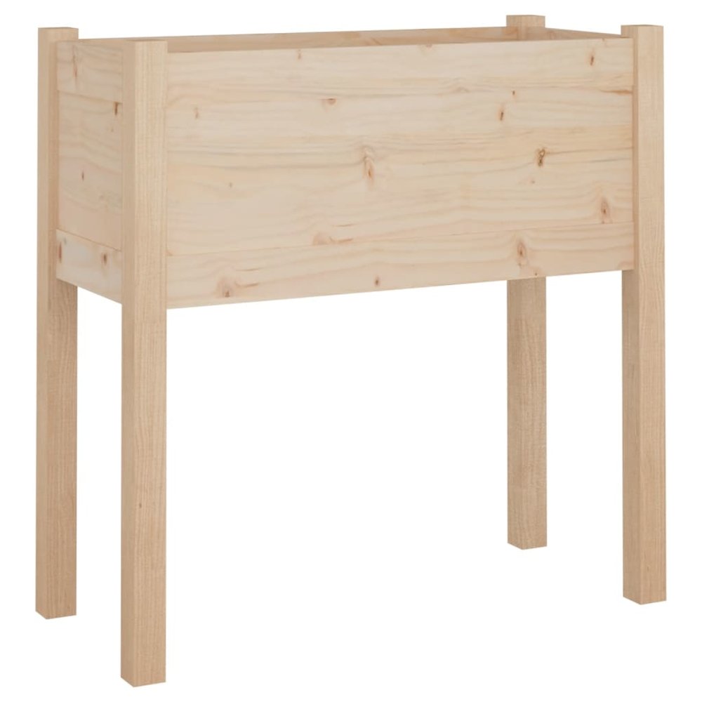 Garden Planter Natural Pine Solid Pine Wood Medium Durable. Picture 2