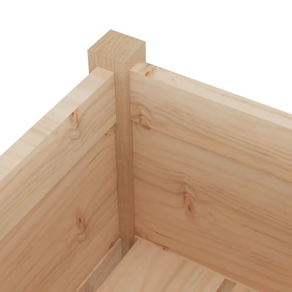 Garden Planter Natural Pine Solid Pine Wood Medium Durable. Picture 5