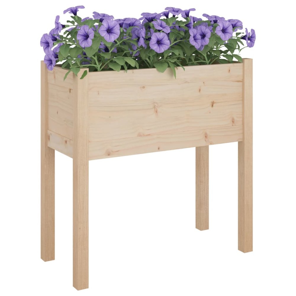 Garden Planter Natural Pine Solid Pine Wood Medium Durable. Picture 7