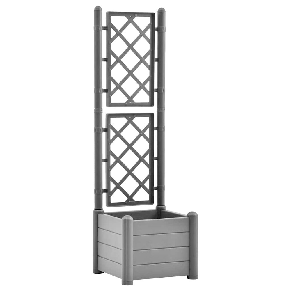 Garden Planter Stone Gray Polypropylene Large Garden Planter. Picture 1