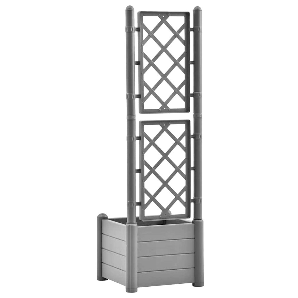 Garden Planter Stone Gray Polypropylene Large Garden Planter. Picture 7