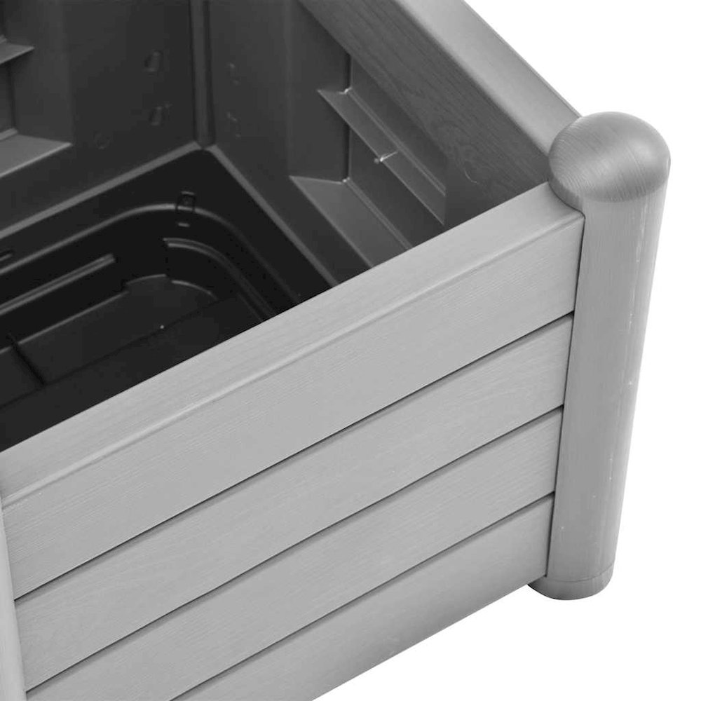 Garden Planter Stone Gray Polypropylene Large Garden Planter. Picture 8