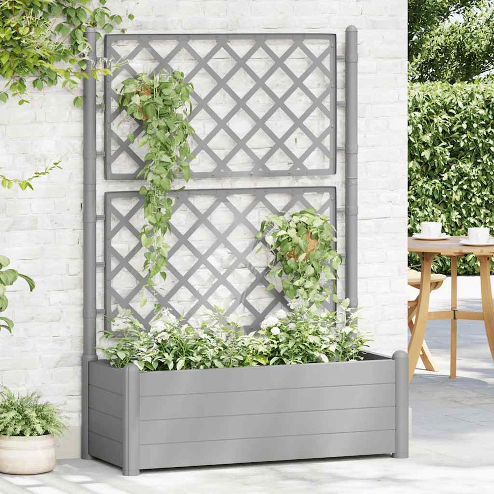 Garden Planter Stone Grey Polypropylene Medium. Picture 3