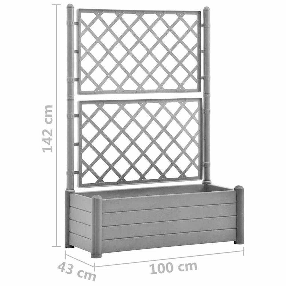 Garden Planter Stone Grey Polypropylene Medium. Picture 9