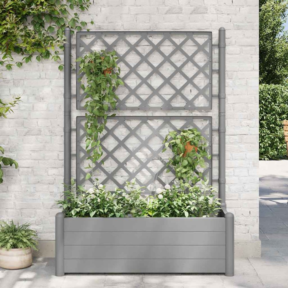 Garden Planter Stone Grey Polypropylene Medium. Picture 2