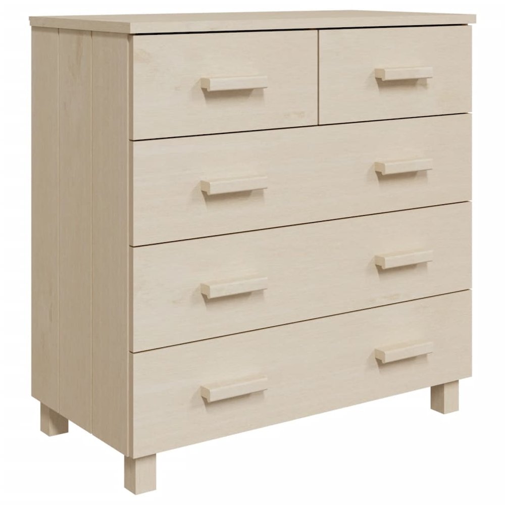 Sideboard Honey Brown Solid Pine Wood and MDF Medium Sideboard. Picture 2