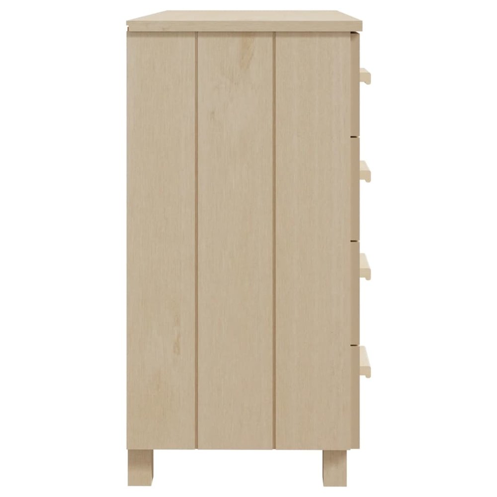 Sideboard Honey Brown Solid Pine Wood and MDF Medium Sideboard. Picture 4