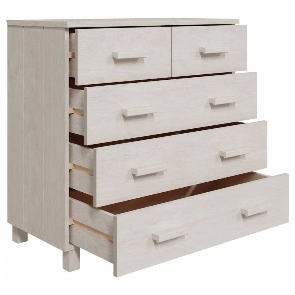 Sideboard White Solid pinewood, MDF Medium Buffet Sideboard. Picture 5
