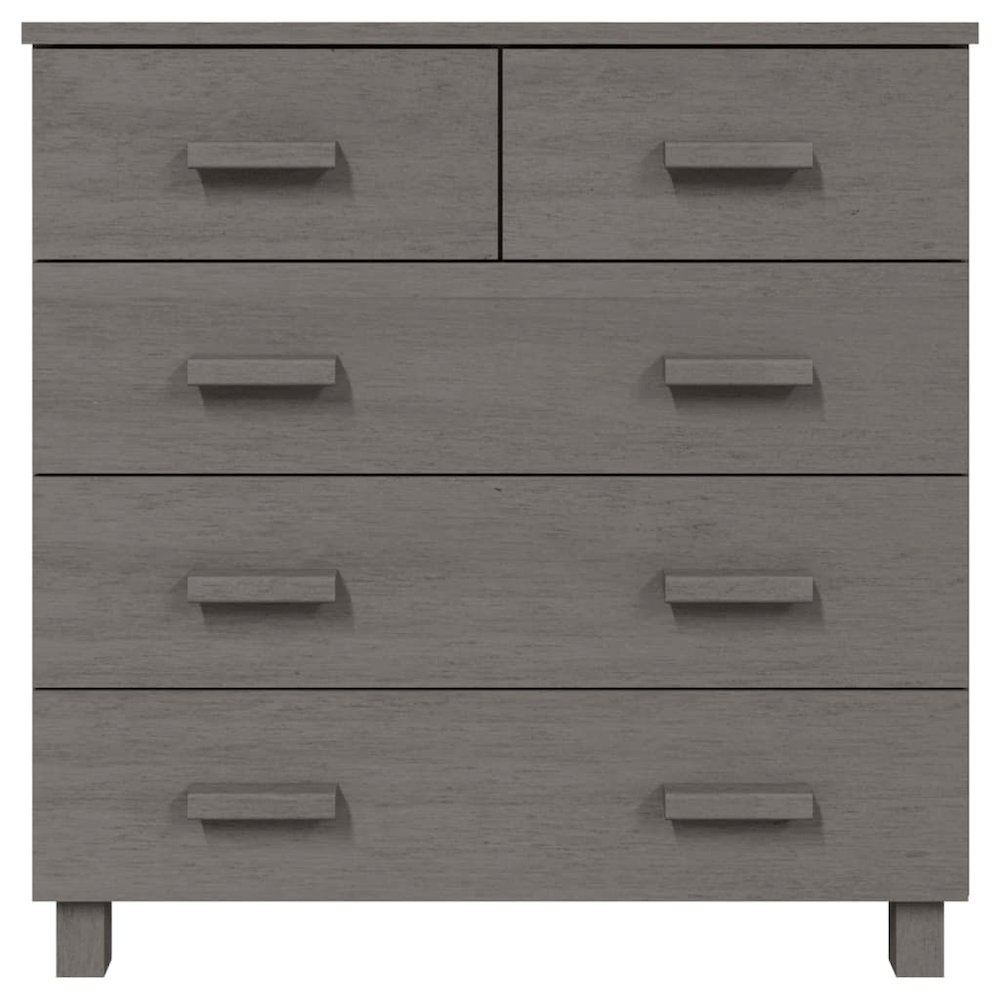 Sideboard Light gray Solid pine wood, MDF Medium Sideboard. Picture 3