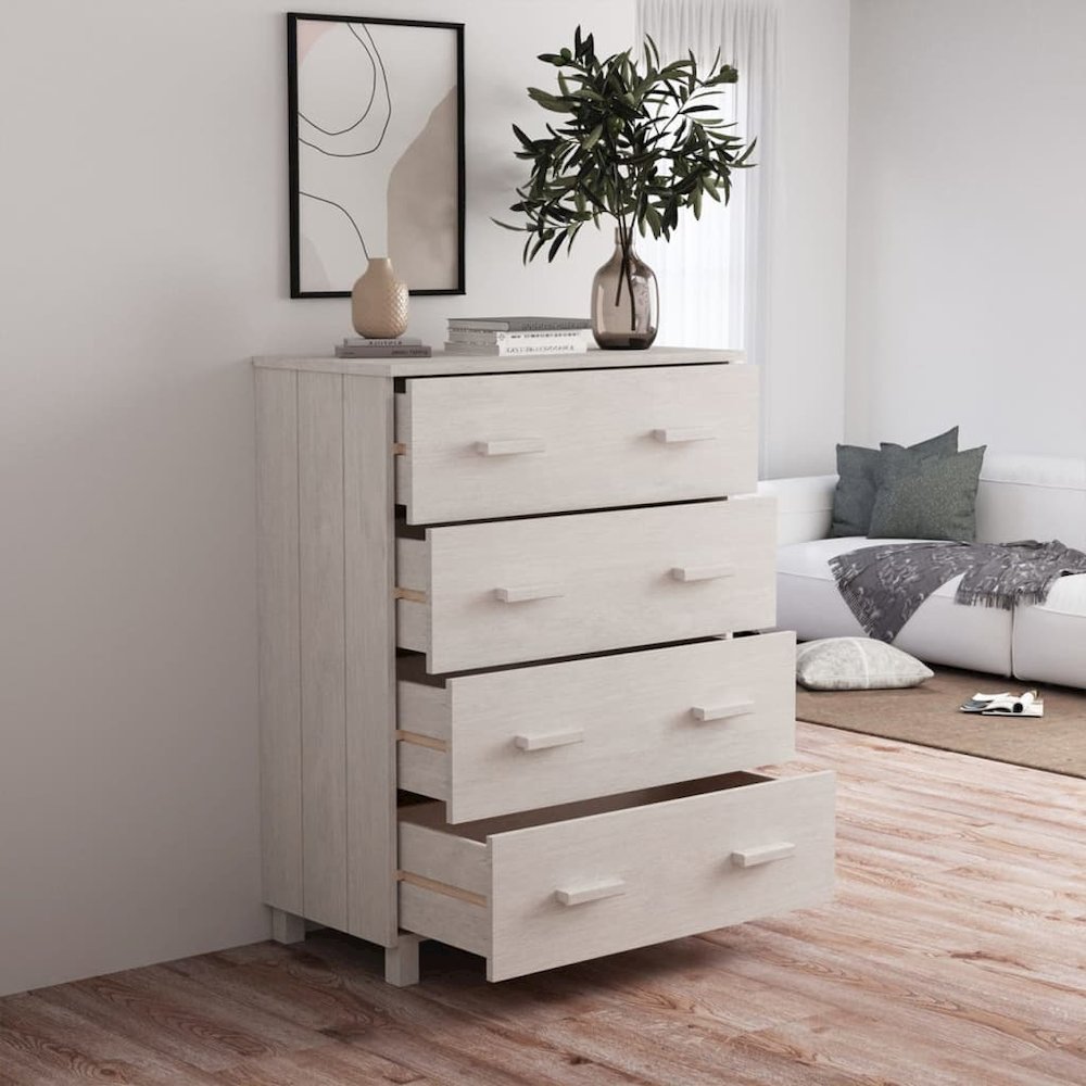 Sideboard White Solid pinewood, MDF Medium Sideboard. Picture 7