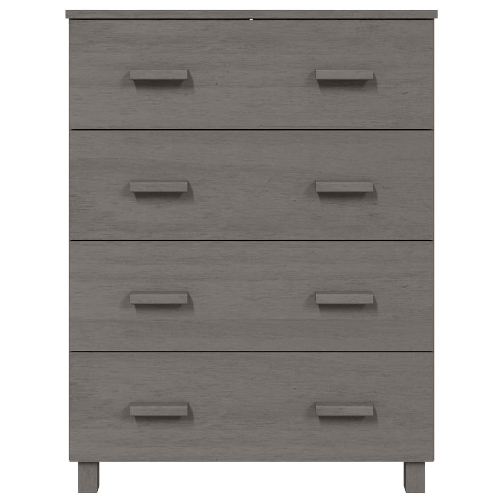 Sideboard Light Gray Solid Pine Wood, MDF Medium Sideboard. Picture 3