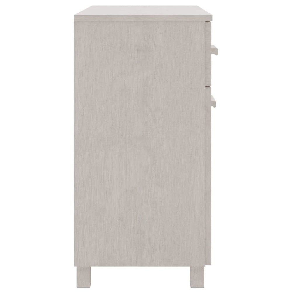 Sideboard White Solid pine wood 31.1 x 15.7 x 31.5 in Sideboard. Picture 4