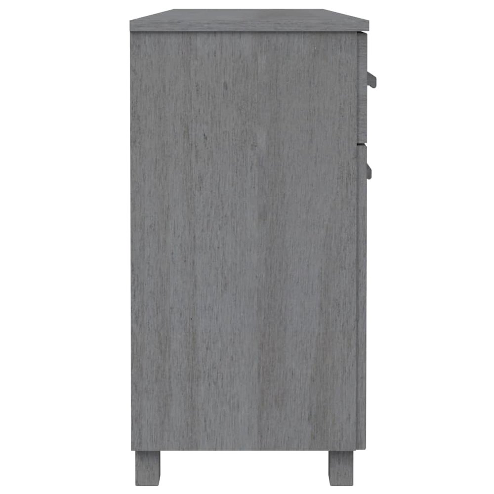 Sideboard Dark Grey Solid Pine Wood, MDF Medium Buffet Sideboard. Picture 5