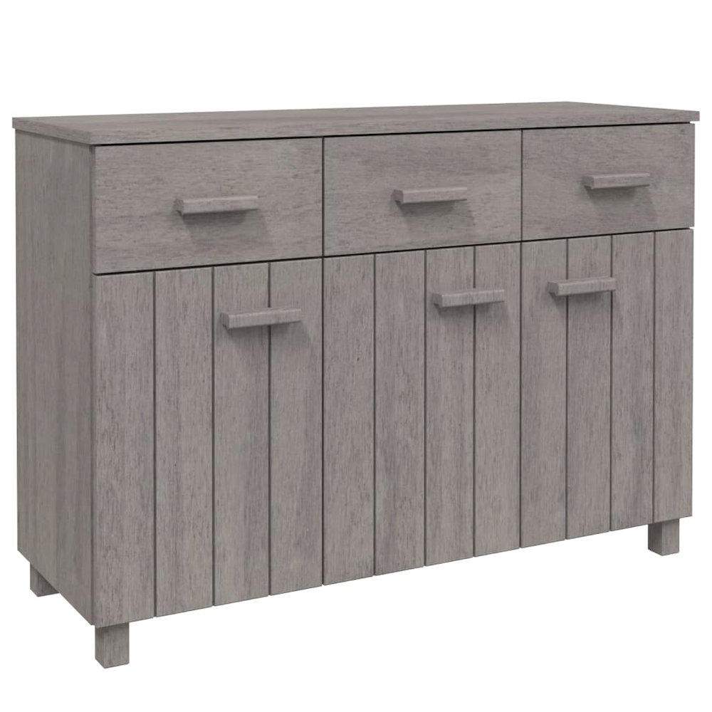 Sideboard Light Grey Solid Pine Wood Medium Sideboard. Picture 2