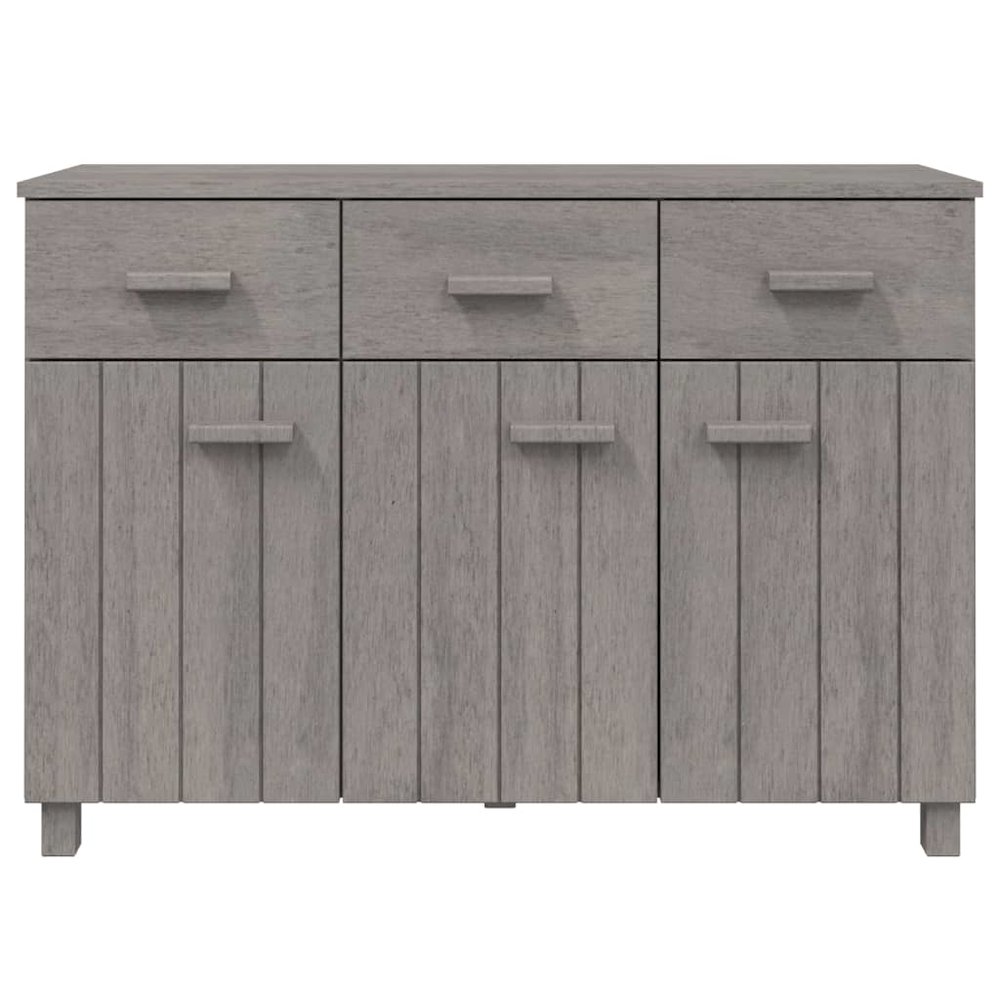 Sideboard Light Grey Solid Pine Wood Medium Sideboard. Picture 4