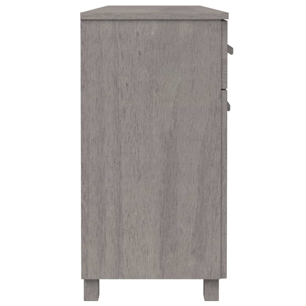 Sideboard Light Grey Solid Pine Wood Medium Sideboard. Picture 5